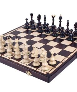 166-1-Ensemble-King's-Petit-Jeu-Echecs-Bois-Erable-Echiquier-Echiquier-Bois-Hêtre